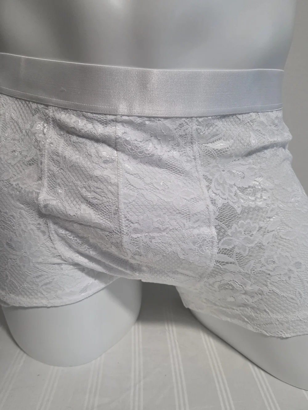 Cosabella White Lace Classic Trunk Briefs for Men